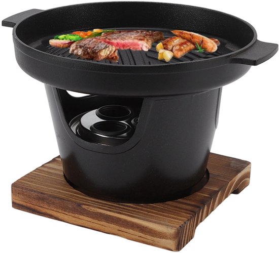 VT Goods Mini Grill - Rookloze Tafelblad Barbecue - Draagbaar Formaat - Indoor en Outdoor - Geschikt voor Camping en Picknick - Eenvoudig te M... van Merkloos