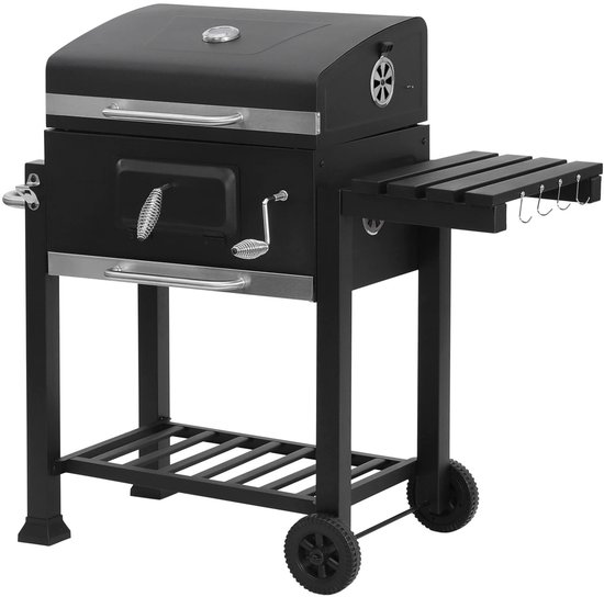 Weelora Barbecue - Barbecues - Barbecue Houtskool - Grill - Met Wielen - Multifunctioneel -113x455x100cm - Kleur Zwart van Merkloos