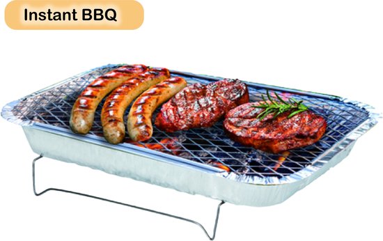 Wegwerpbarbecue 1 stuk – Instant BBQ met 600g Houtskool – Gebruiksklaar voor Camping, Picknick en Strand van The Windmill BBQ
