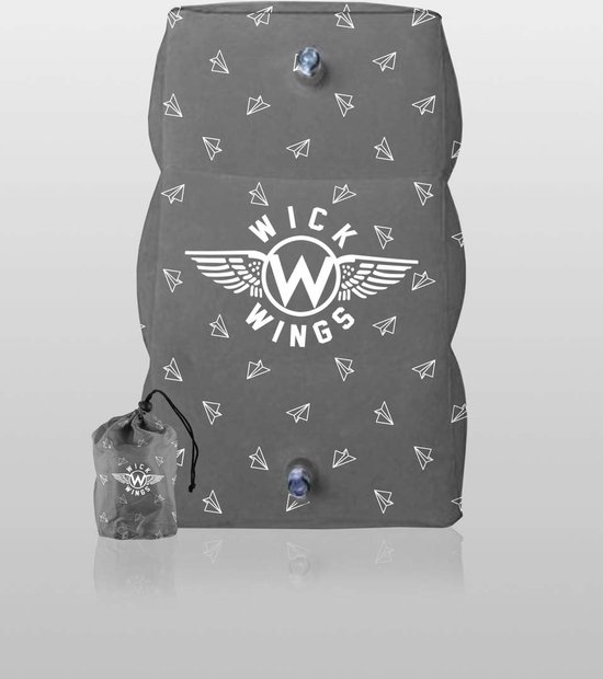 Wick Wings - Wick Air Vliegtuigbedje - Opblaasbaar - Reiskussen - Voetensteun - Antislip van Wick Wings