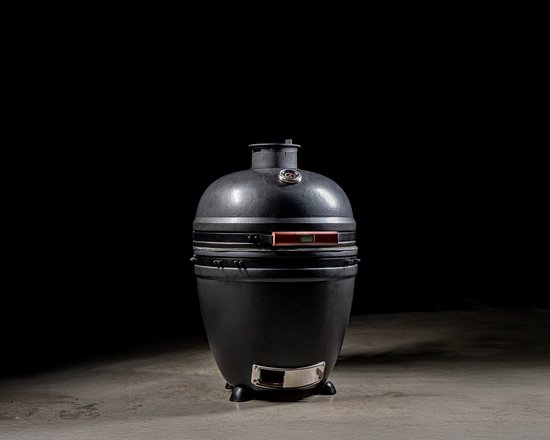 XL Kamado BBQ 23″, Grill Bill Pro II Solo - Supercompleet - Houtskoolmand - Multilevel System met gietijzeren en RVS roosters - Aslade van Grill Bill