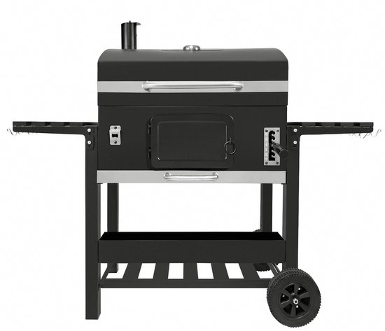 XXL houtskool smoker BBQ - 69 x 43 cm grilloppervlak - incl. rookhout