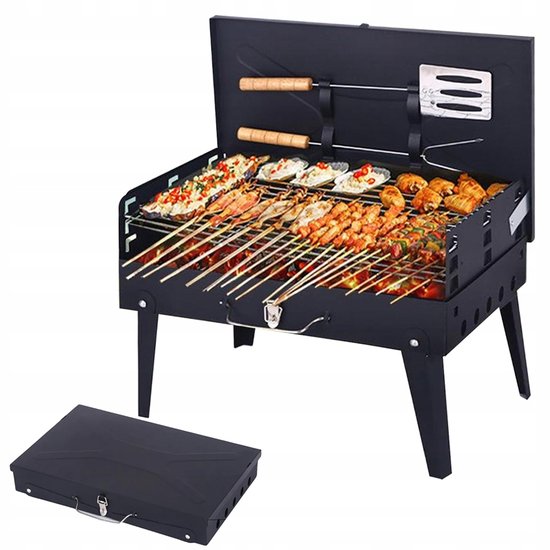 XXL Opvouwbare Houtskoolgrill - Draagbare BBQ voor Camping & Tuin