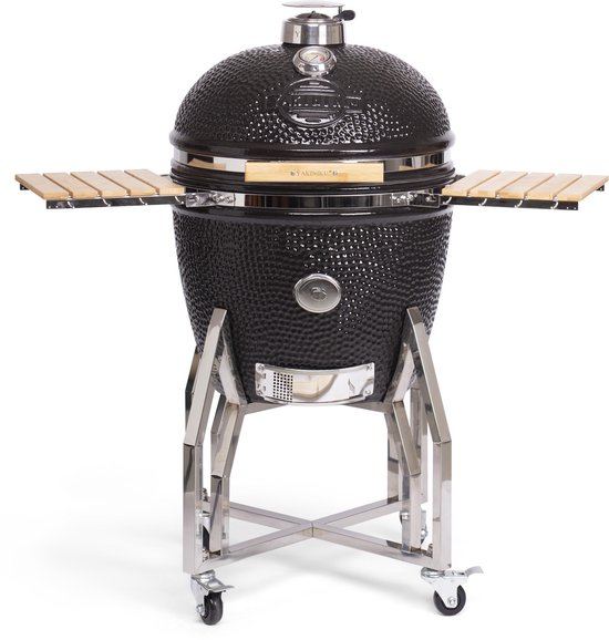 YAKINIKU Kamado - XLARGE BASIC - 22Inch - 56 cm Grilloppervlak - Inclusief Onderstel & Zijtafels - 8-12 Personen van Merkloos