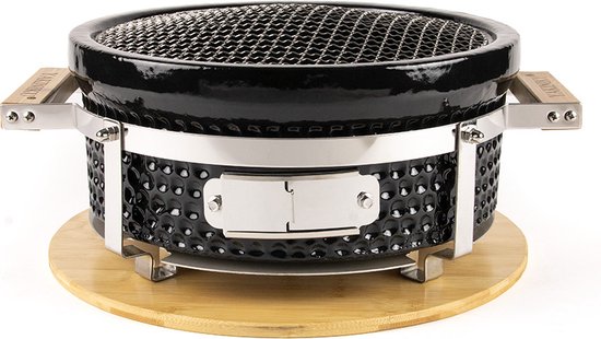 YAKINIKU - Ronde Shichirin BBQ - Tafelgrill - Hibachi - Japanse BBQ Grill - Keramische Japanese Yakitori Grill - Geschikt Voor Binchotan Houtskool - 2 t/m 6 Personen - Grilldoorsnede 29.8 cm van Yakiniku