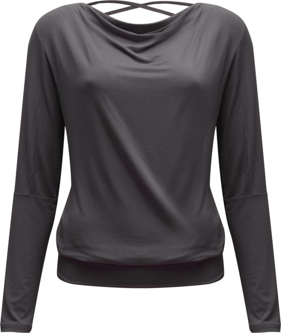 Yoga-longsleeve vloeiende shakti "ala" - stonehenge XS Loungewear shirt YOGISTAR van YOGISTAR