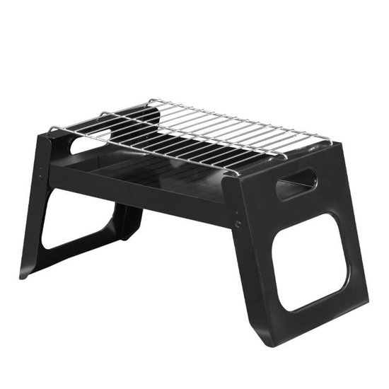 ZYLARO Opvouwbare Houtskoolbarbecues - Tafelbarbecue houtskool - Smoker mini barbecue - tafel bbq - Camping barbecues - Zwart van ZYLARO